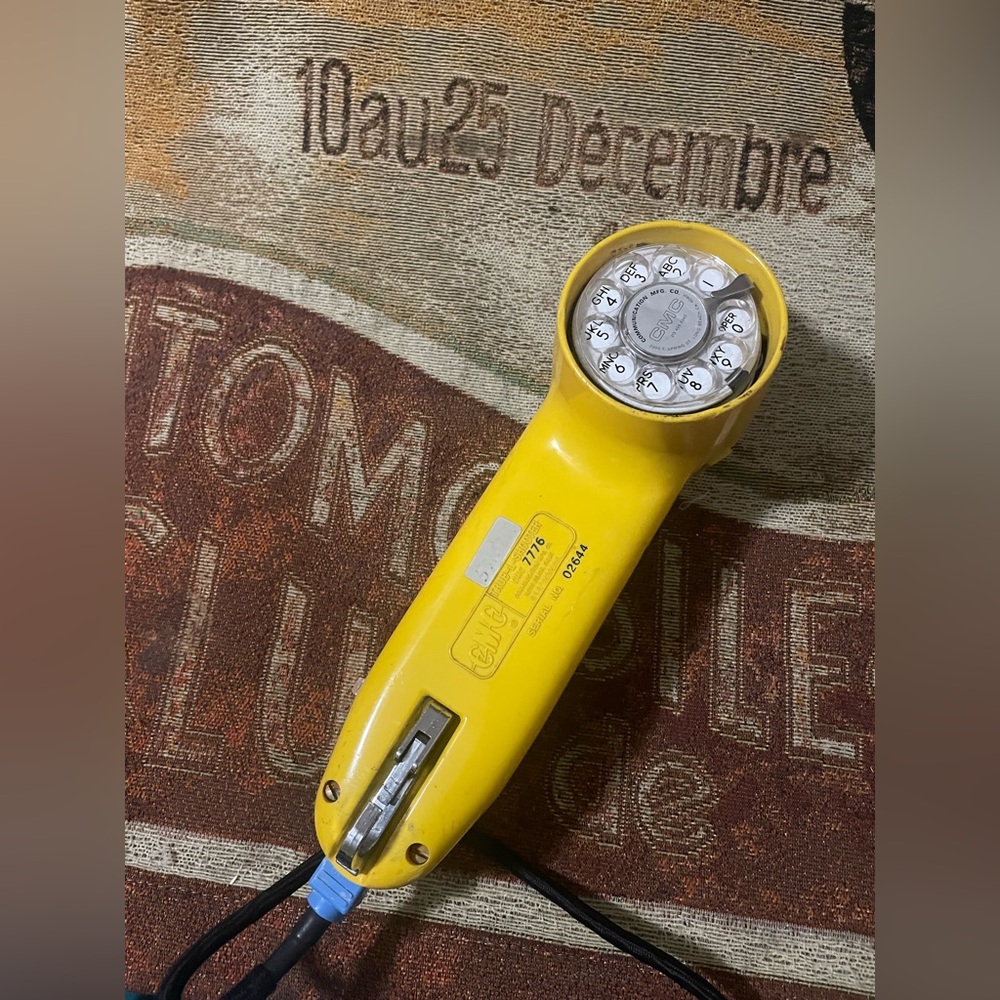 Vintage CMC Trub-L-Shooter 7777 Telephone Lineman Handset Butt Set Rotary